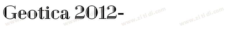 Geotica 2012字体转换